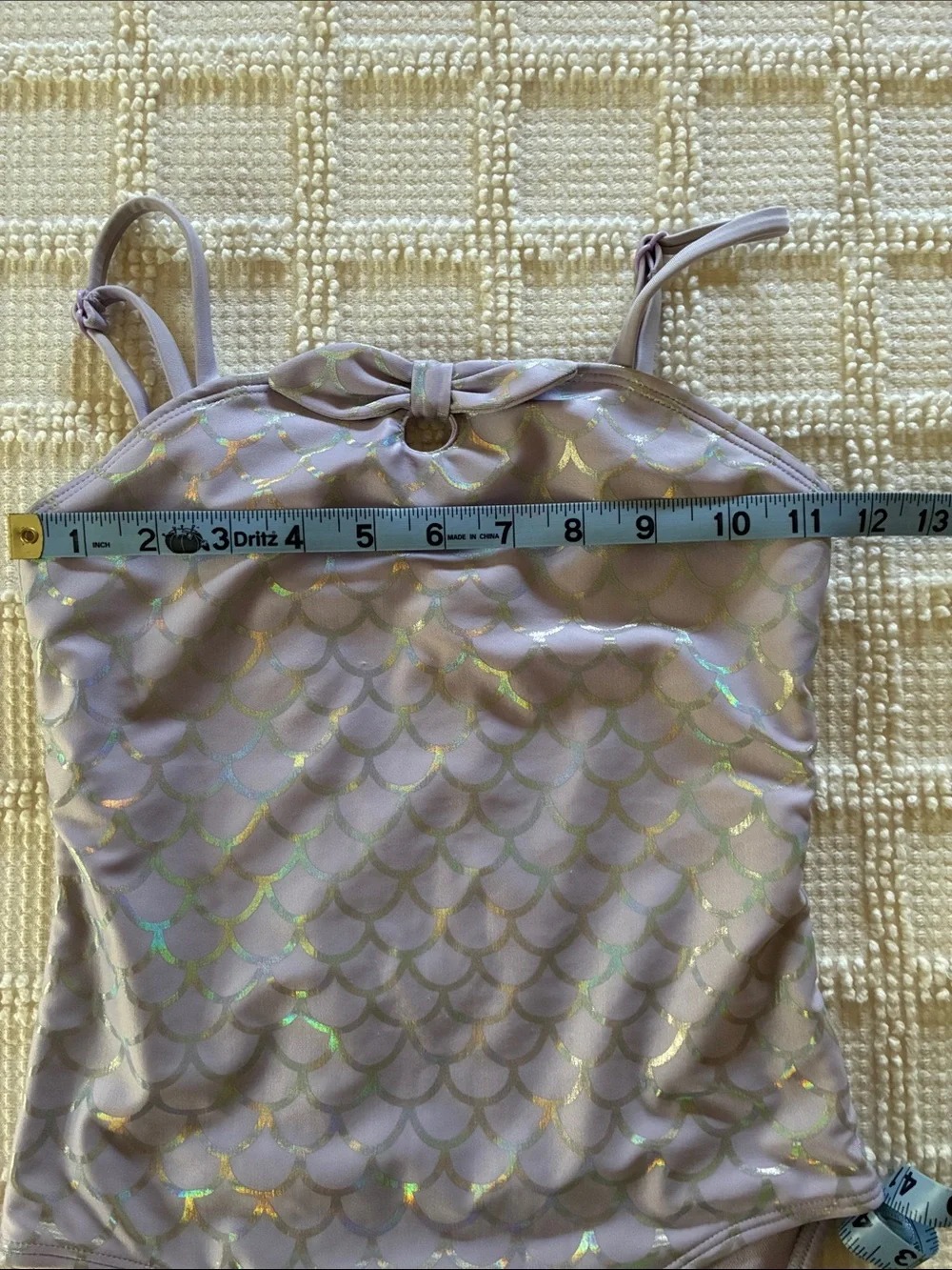 Cat & Jack Lavender Shimmer Mermaid One-Piece Swimsuit